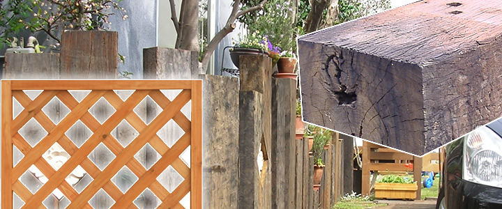 枕木のフェンス・柵の作り方＆販売| ウッドデッキのDIYリーベ