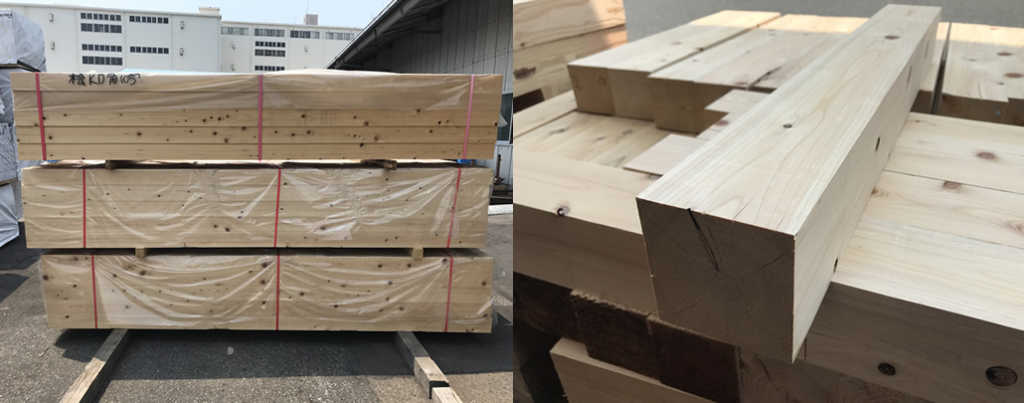桧ＫＤ材 間柱（乾燥材）（30×105×4000mm）(4枚入) ヒノキ ひのき 無塗装 DIY 木材 - 1