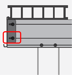 フック付きの床板固定金具で幕板取付が簡単。